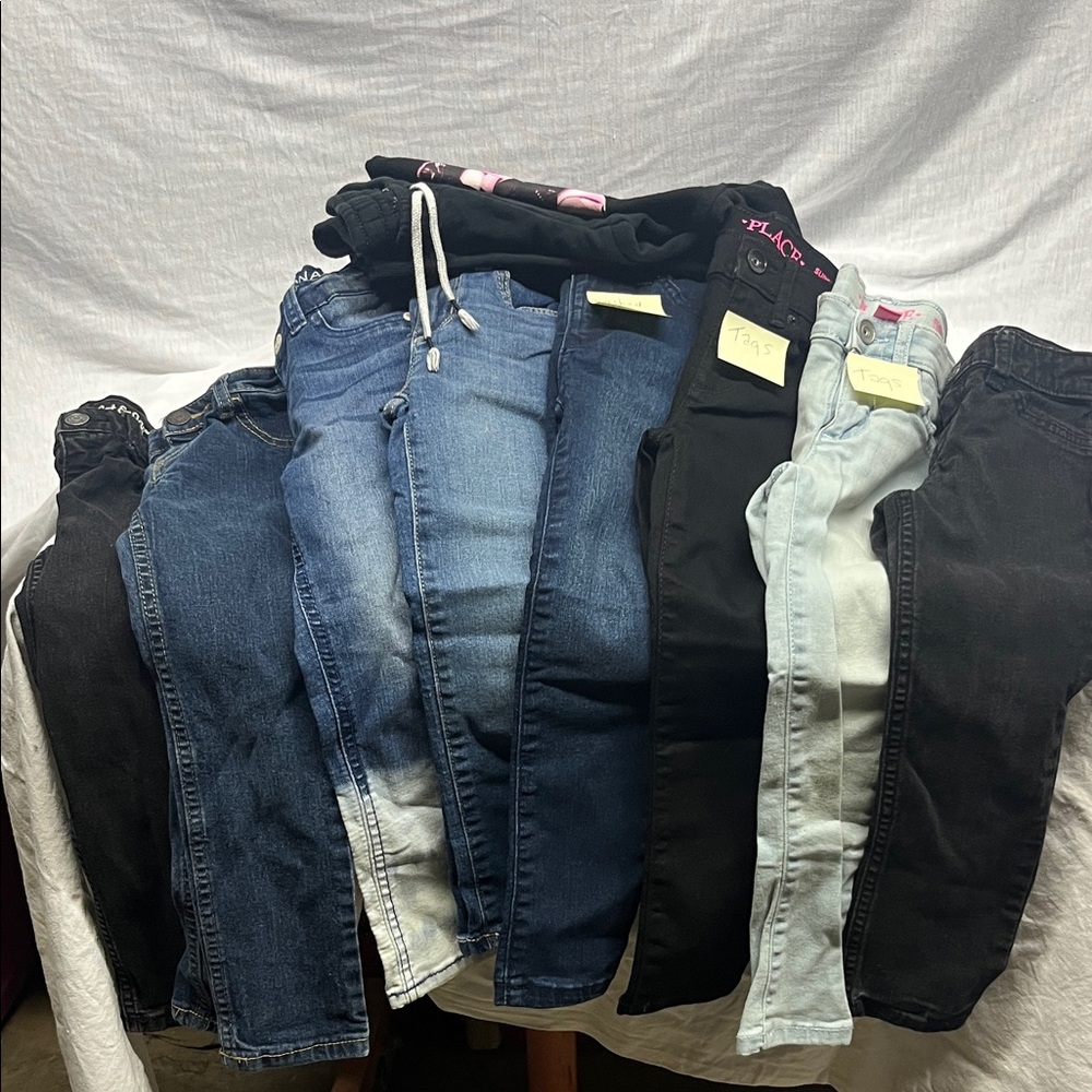 Cat & Jack Denim and Black Jeans Set